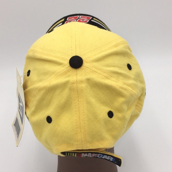 Caterpillar Cat Racing 22 Nascar Hat Baseball Cap Visor Yellow Black - Picture 5 of 15